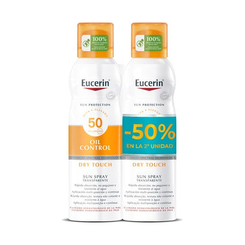 Eucerin Oil Control Dry Touch Transparenter Spray Vorratspackung 2x200ml