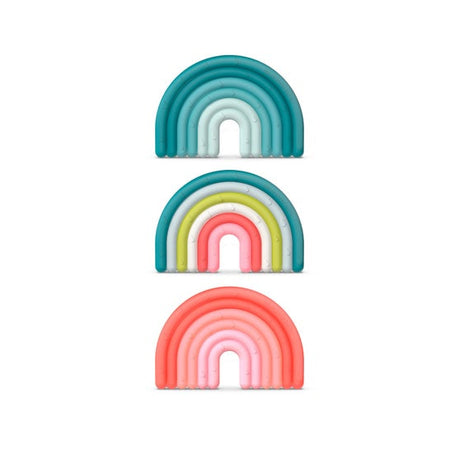 Suavinex Anneau de dentition silicone arc-en-ciel +0 mois étape 1