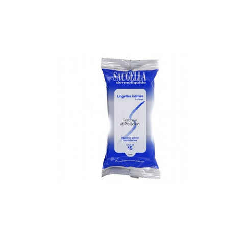 Saugella Dermoliquide 15 lingettes nettoyantes