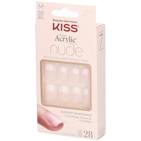 KISS Salon Acrylic faux ongles French Nude (taille M)