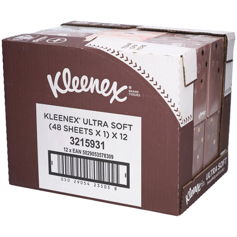 Kleenex Ultra doux mouchoirs cosmétiques cube (12x48 mouchoirs, 3 plis)