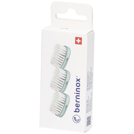Berninox 3 x têtes de brosse de rechange Vert iceberg soft
