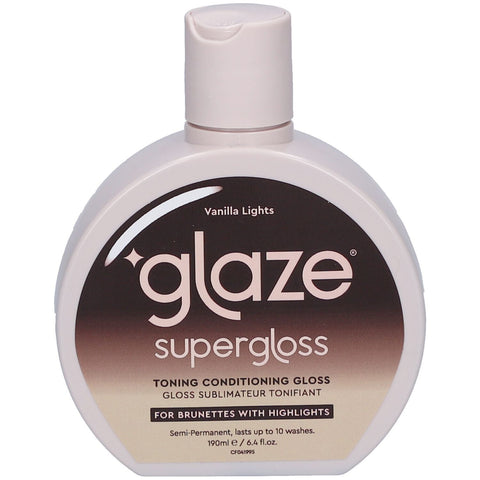 Glaze Supergloss Vanilla Lights Toning Gloss Treatment for Brunette Highlights (190 ml)