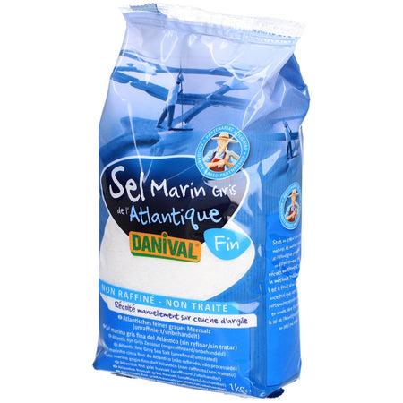 Danival Sel de mer de l'Atlantique fin non raffiné (1 kg)