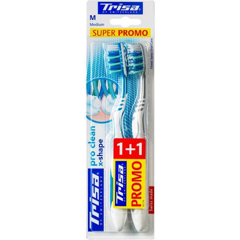 TRISA Zahnbürsten extra duo medium — 2 Stück