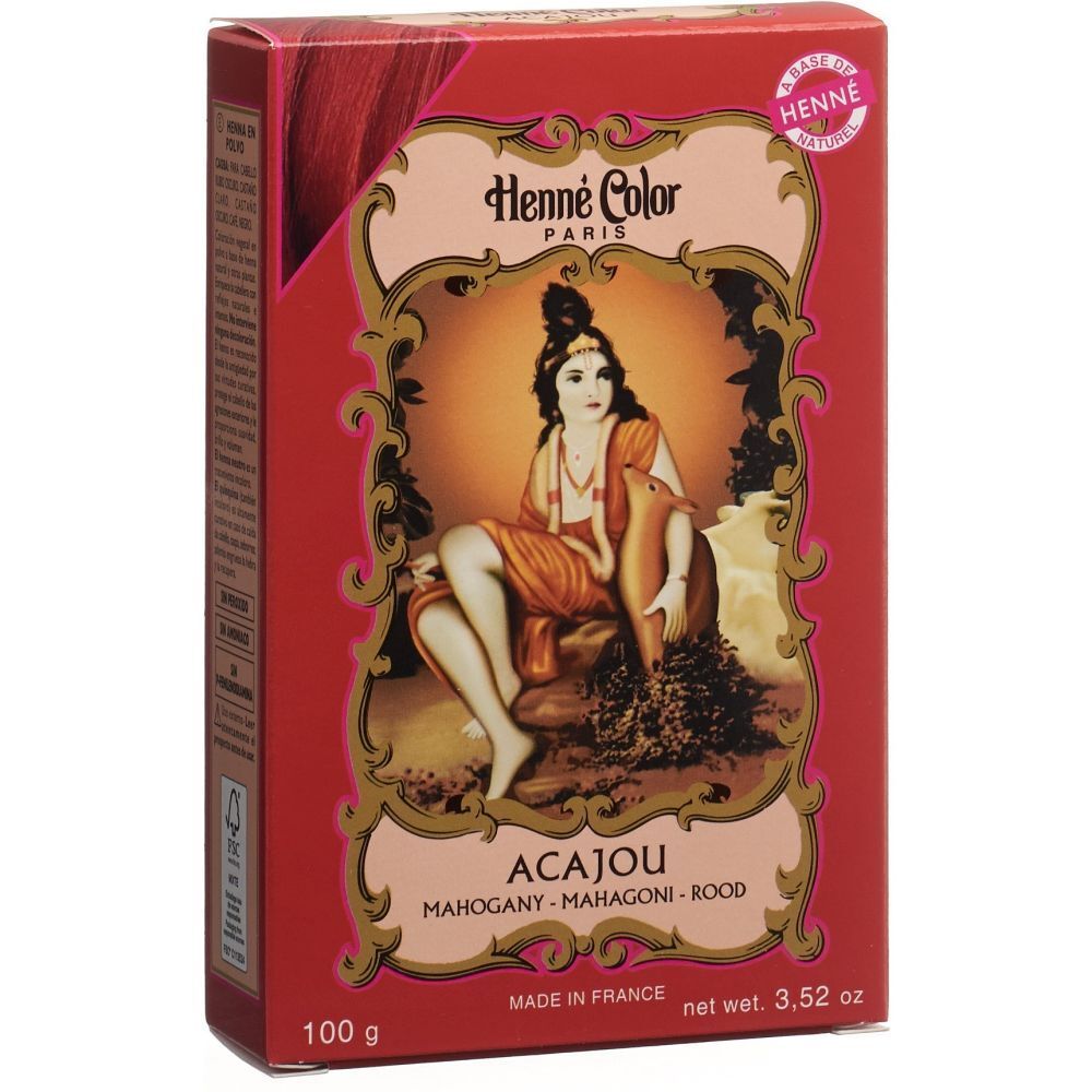 Henna Color teinture capillaire naturelle au henné acajou (100 g)