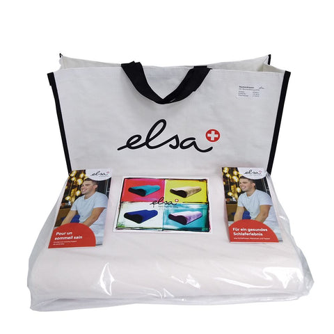 ELSA Coussin pour la nuque 50 x 9 cm, taie en coton blanc (1 pièce)