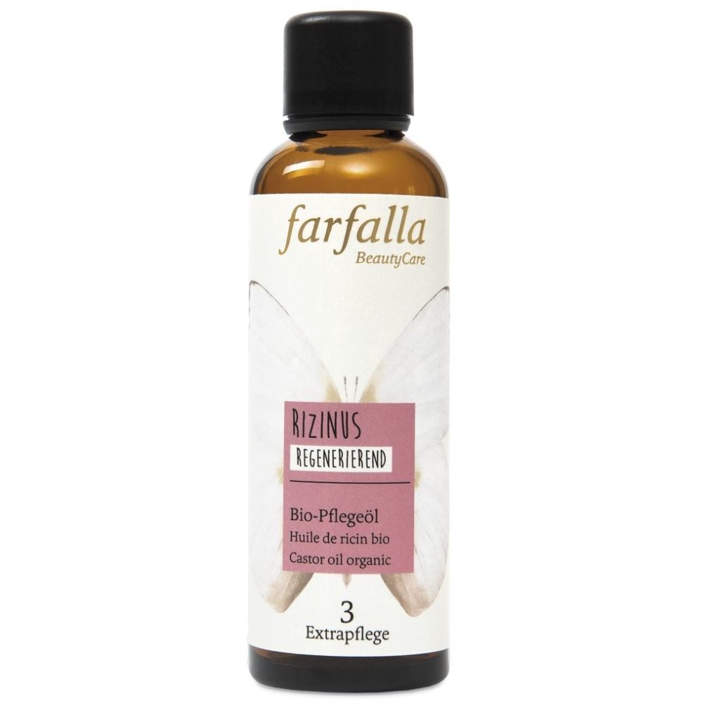 farfalla Huile de ricin bio corps et cheveux régénération (75 ml)