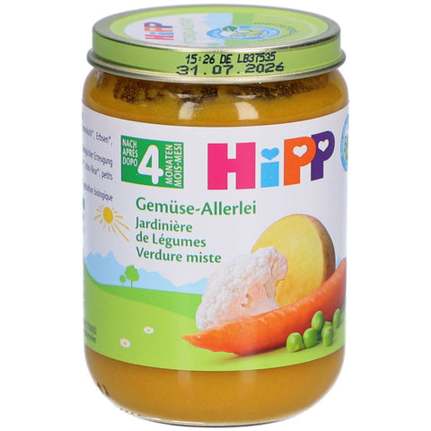 HiPP assortiment de légumes, dès le 4e mois — 190 g
