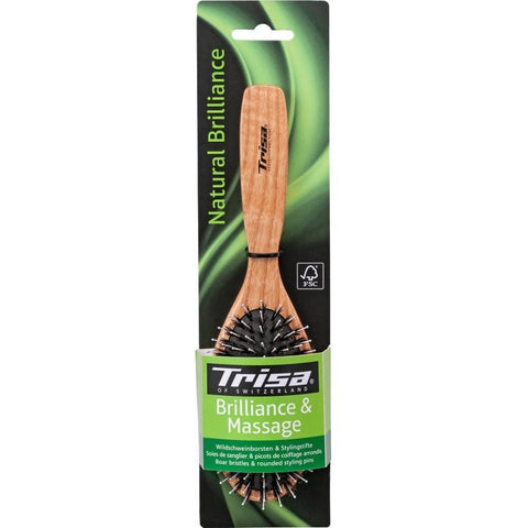 TRISA Natural Brilliance Pneumatikbürste mit Wildschweinborsten (1 Stück)