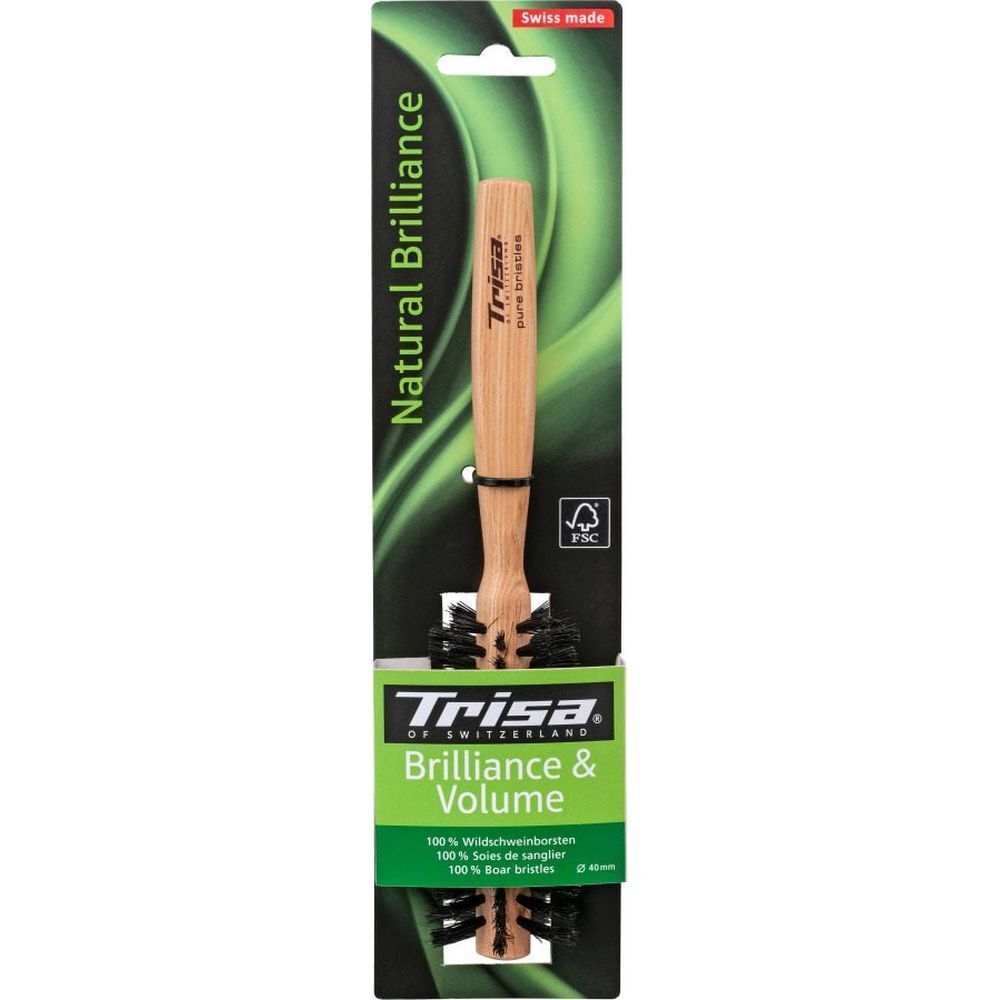 TRISA Natural Brilliance brosse à cheveux ronde (1 pièce)