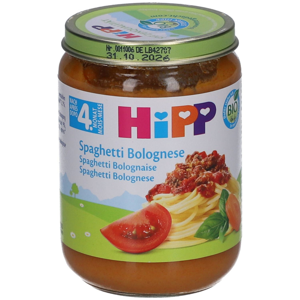 HiPP Spaghetti Bolognese, dès le 4ème mois (190 g)