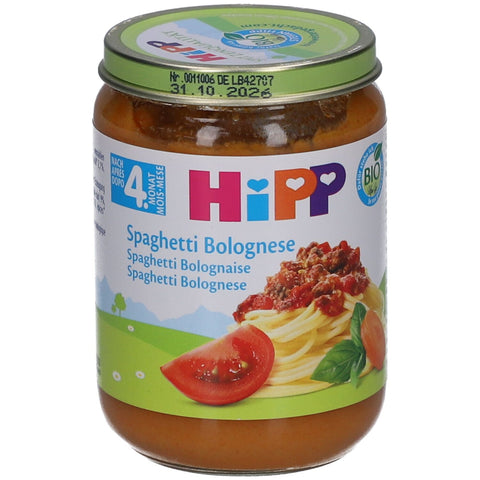 HiPP Spaghetti Bolognese, dès le 4ème mois (190 g)