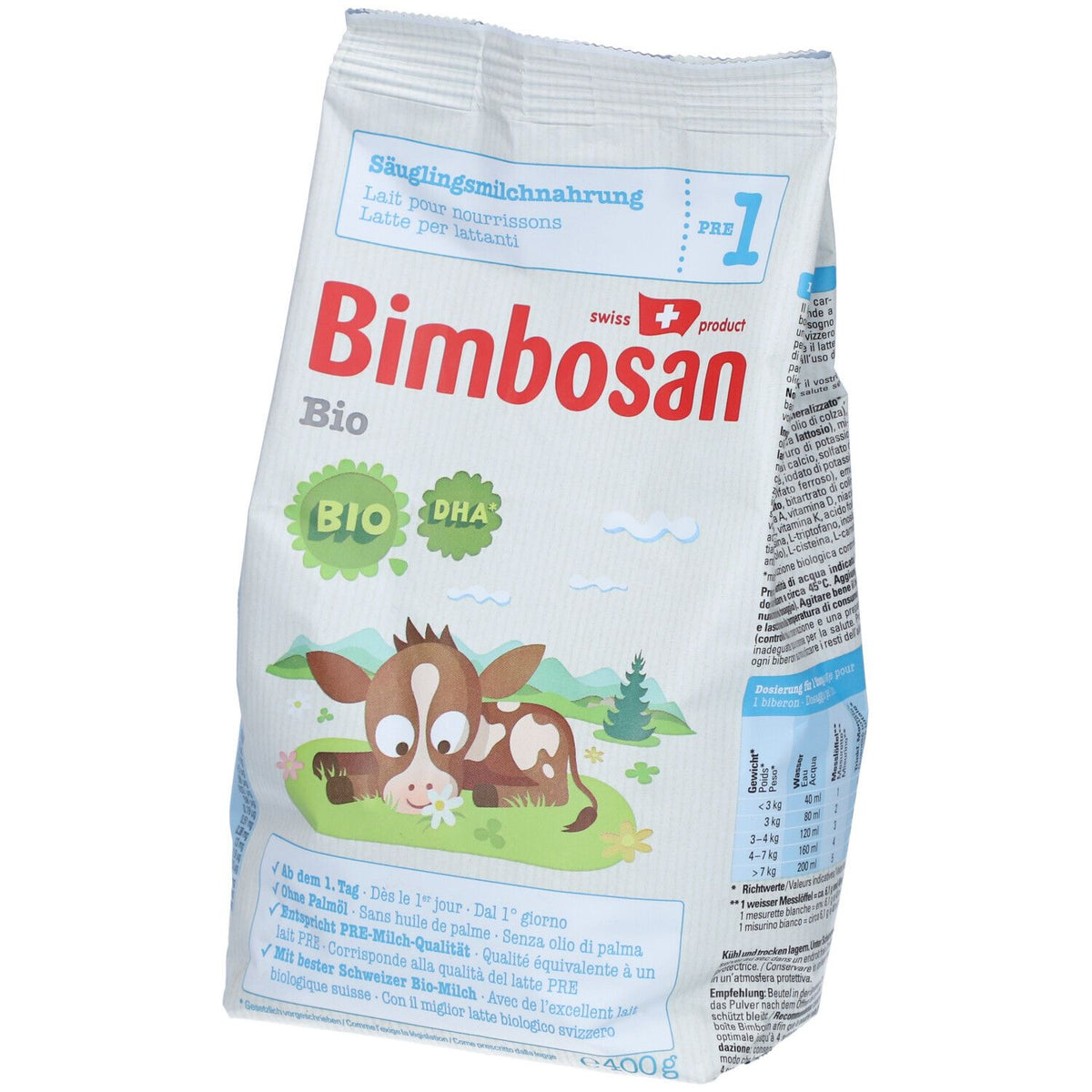 BIMBOSAN Lait pour nourrissons 1 Bio (400 g)