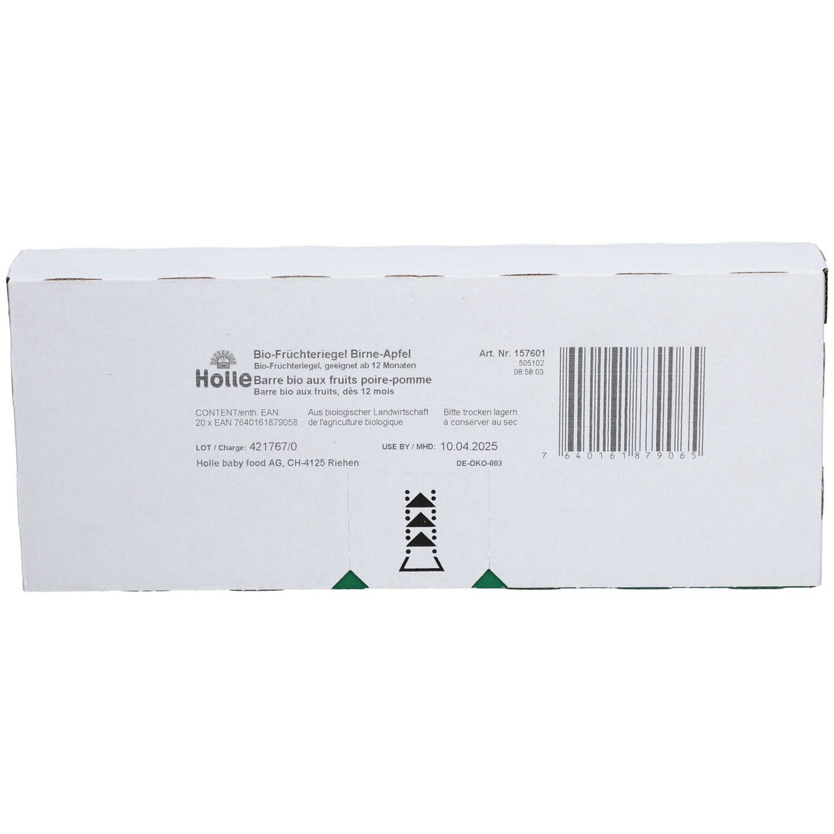 Holle barre de fruits bio poire-pomme (20x25 g)