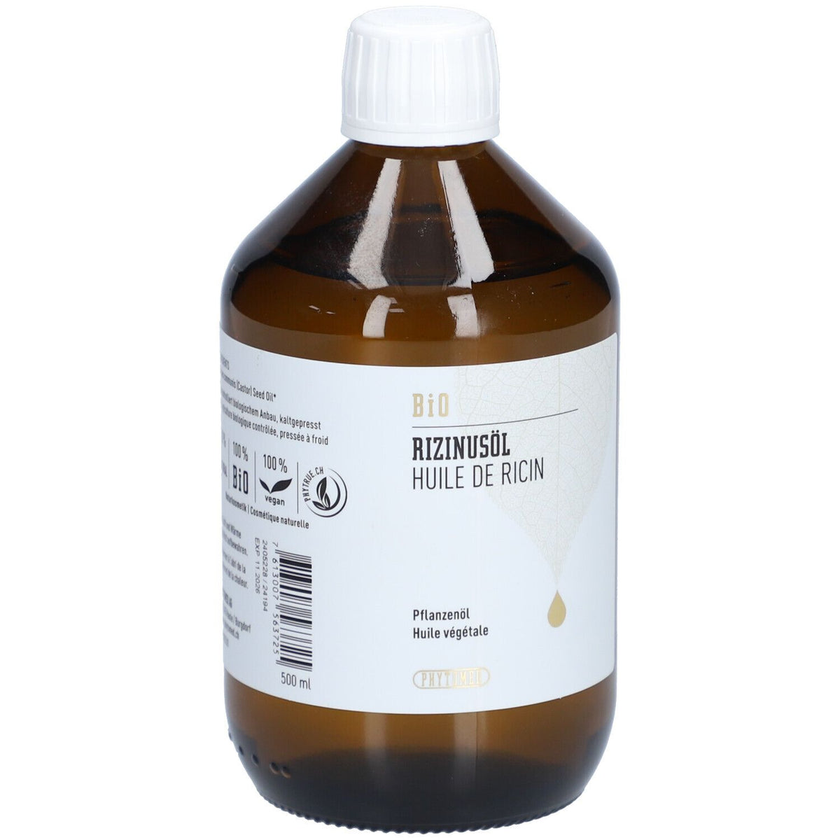 PHYTOMED Huile de Ricin bio (500 ml)