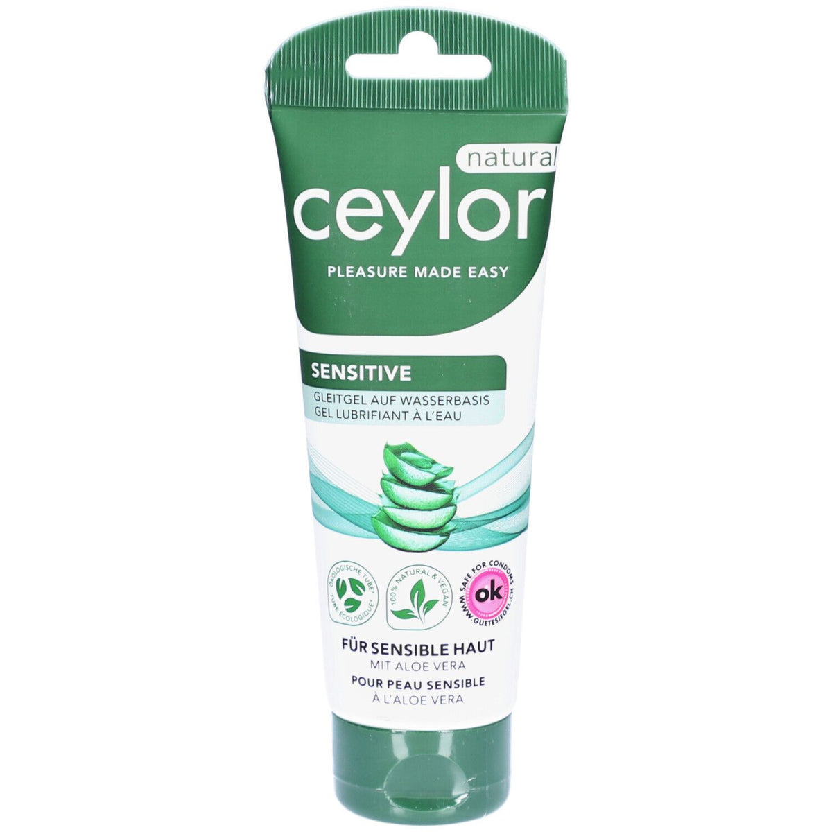 CEYLOR Natural Sensitive gel lubrifiant à l'eau et à l'aloé vera (100 ml)