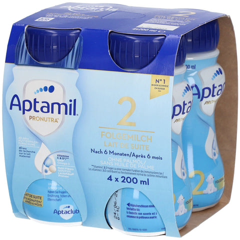 Aptamil® 2 lait de suite prêt à boire (4x200 ml)