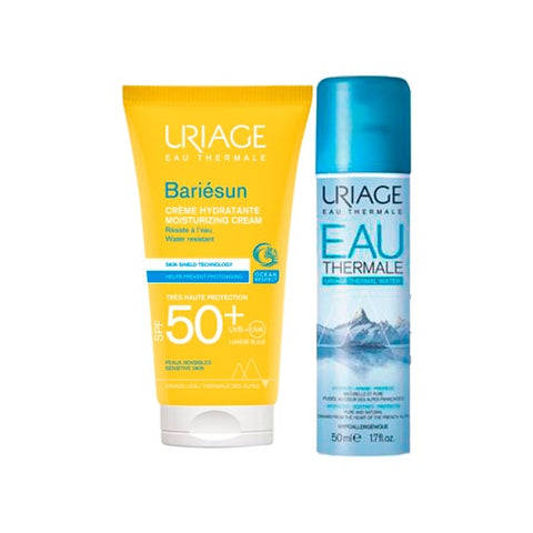 Uriage Bariésun Feuchtigkeitscreme LSF50+ 50ml + Thermalwasserspray 50ml