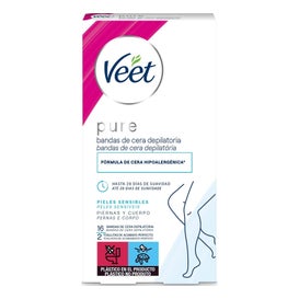 Veet Pure Kaltwachsstreifen Körper sensible Haut (16 Streifen)