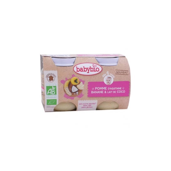Vitagermine - Babybio Pot Pomme Banane Lait de Coco 2x130g