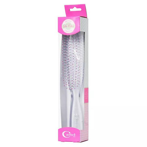 Vitry Grande Crystal Pink Hairbrush Blister Pack