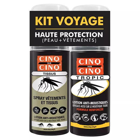 Five out of Five High Protection Anti-Mosquito/Tiger Mosquito Travel Kit 100ml + 75ml