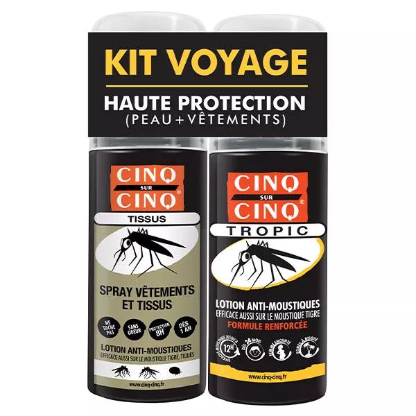 Cinq sur Cinq Kit voyage anti-moustiques/tigre haute protection 100ml + 75ml