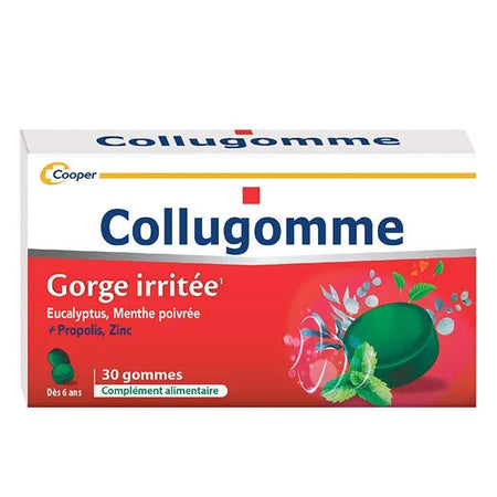 Cooper Collugomme Eucalyptus Menthe Poivrée 30 gommes