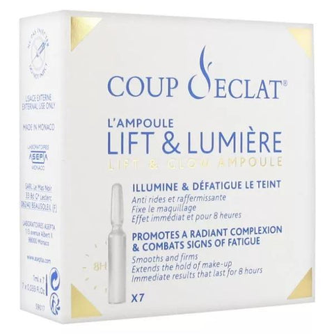 Coup d'Eclat Ampoules Lift & Lumière Visage Boîte de 7
