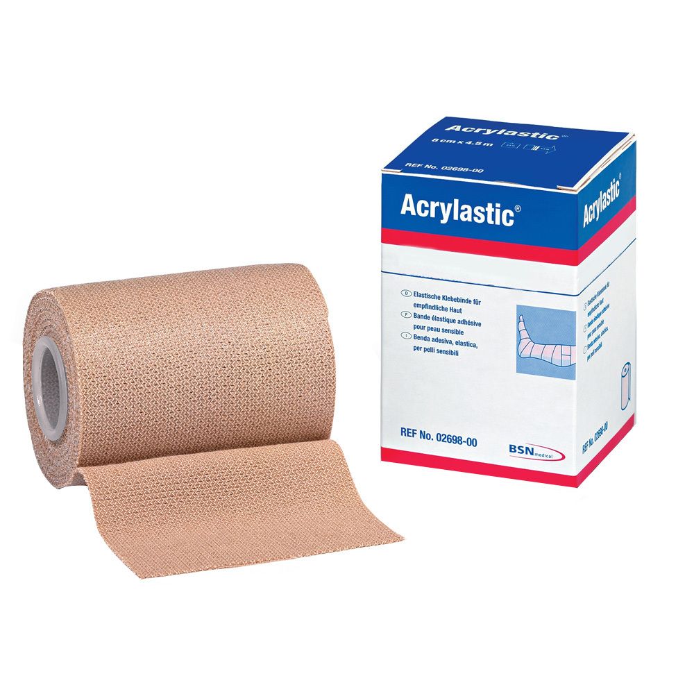Acrylastic® bande élastique longitudinale 2,5 m x 10 cm - 1 pièce