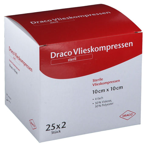Draco unsterile Vlieskompressen 10x10 cm (25x2 Stück)