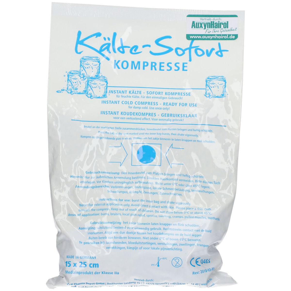 Compresse froide instantanée (15 x 25 cm, 330 g)