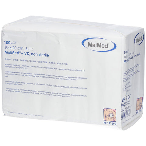 MaiMed® compresses en non-tissé 10 x 20 cm, 6 plis, non stériles (100 pièces)