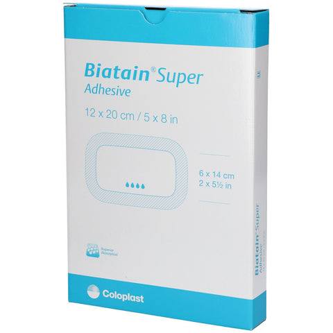 Biatain Super pansement hydrocapillaire auto-adhésif (12 x 20 cm, 10 pièces)