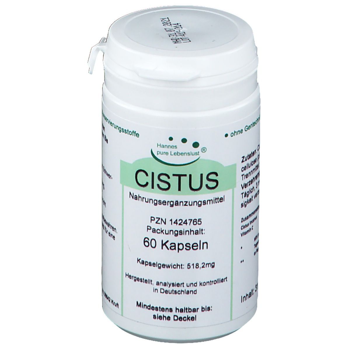 Hannes pure Lebenslust® Cistus incanus (60 gélules)