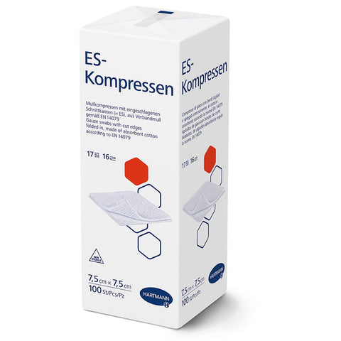 HARTMANN ES-Kompressen unsteril 16-fach 7,5 x 7,5 cm (100 Stück)