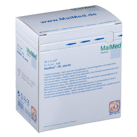 Compresses non tissées 5x5 cm stériles (25x2 pièces)