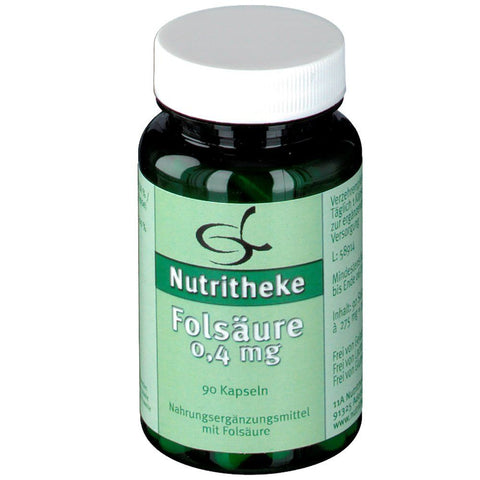 11 A Nutritheke GmbH Folsäure 0,4 mg Kapseln (90 Kapseln)
