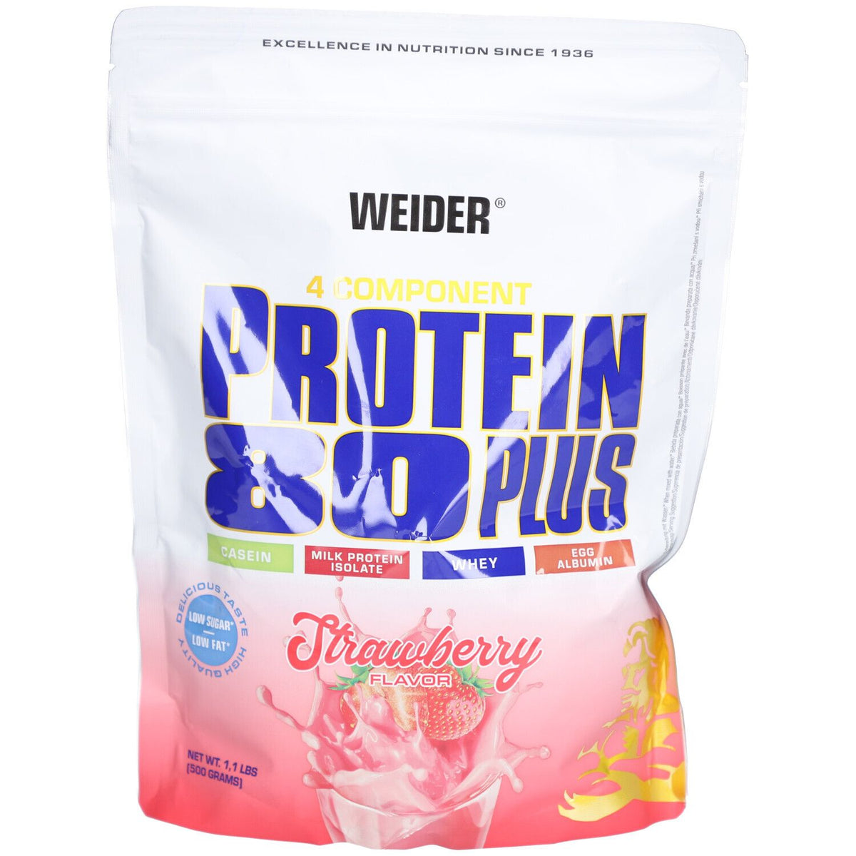 Weider Protein 80 Plus fraise poudre (500 g)