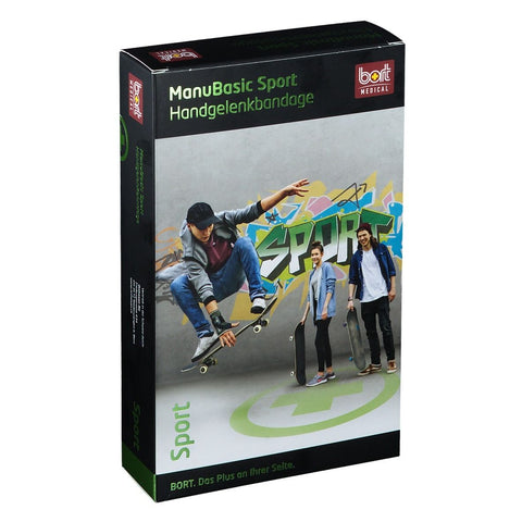 BORT ManuBasic® Sport gauche taille L noir/vert (1 pièce)