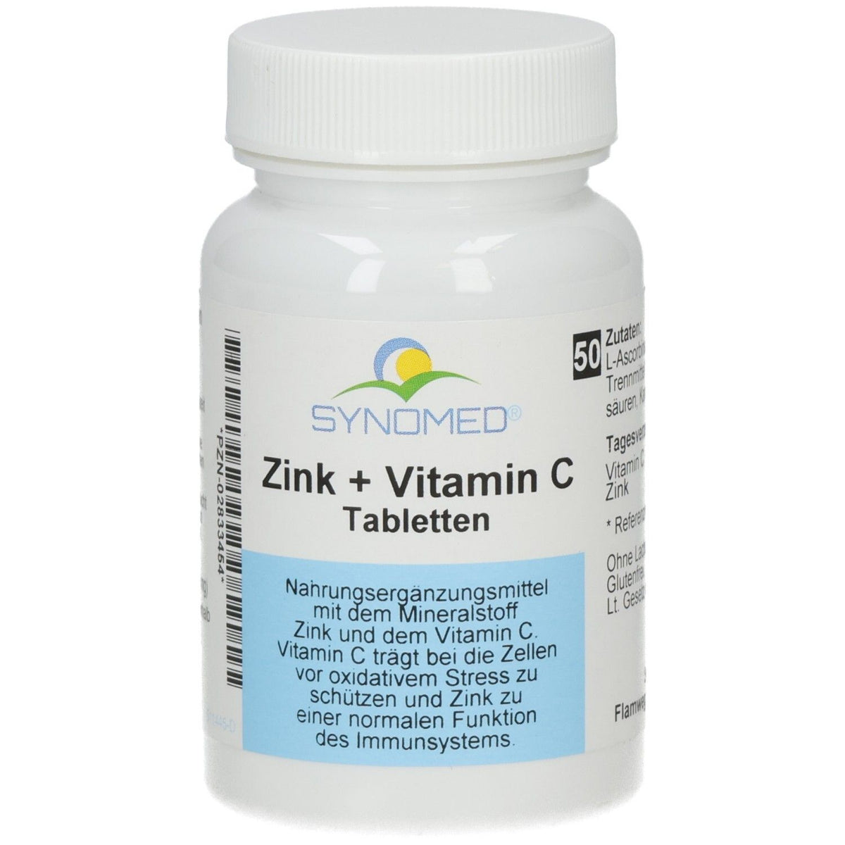 Synomed zinc + vitamine C — 50 comprimés