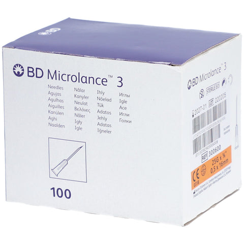 BD Microlance aiguille 25 G 5/8 0,5 x 16 mm (100 pièces)