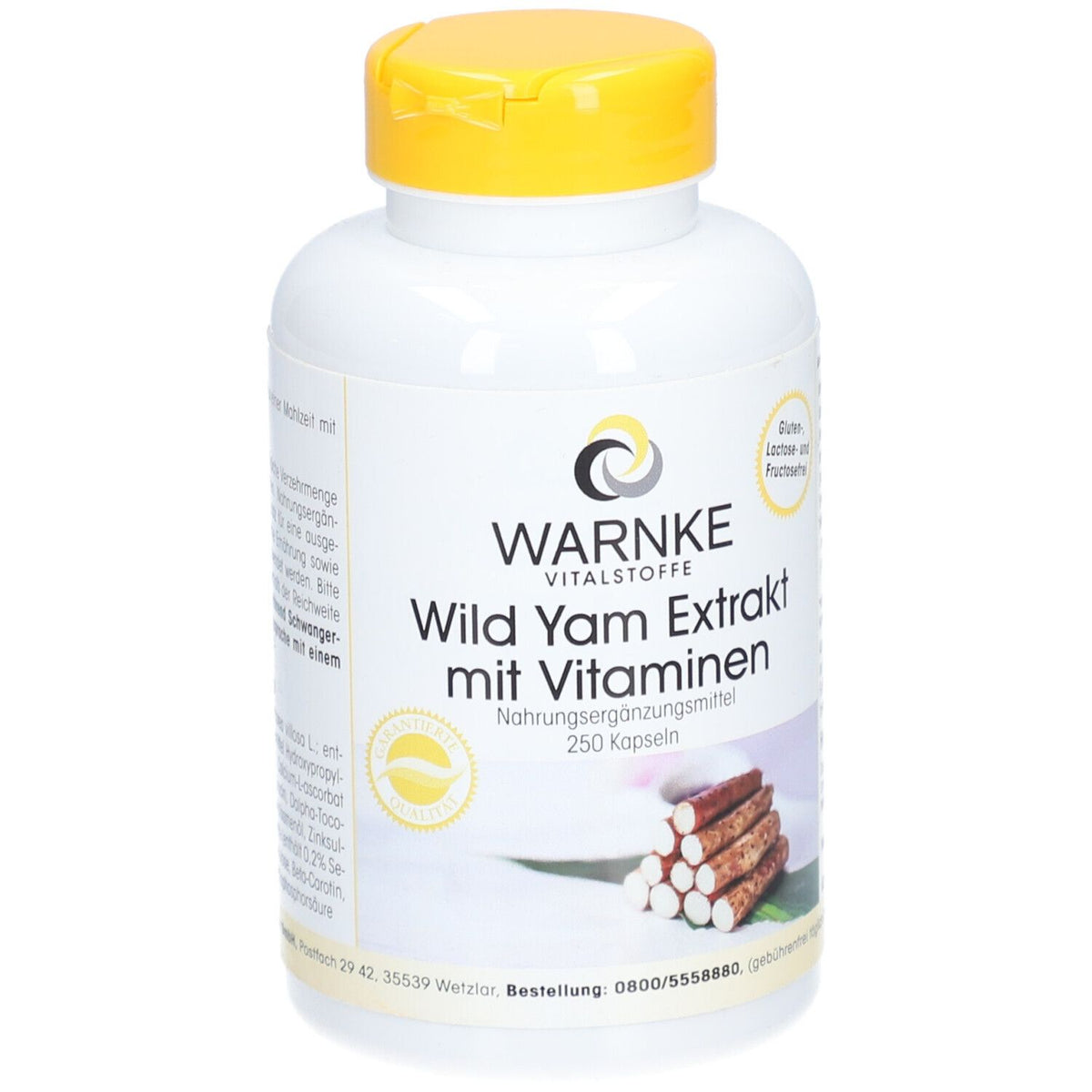 Warnke Extrait d'igname sauvage avec vitamines (250 pièces)