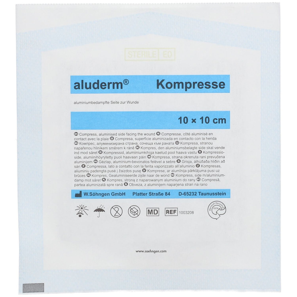 aluderm Compresses 10 x 10 cm
