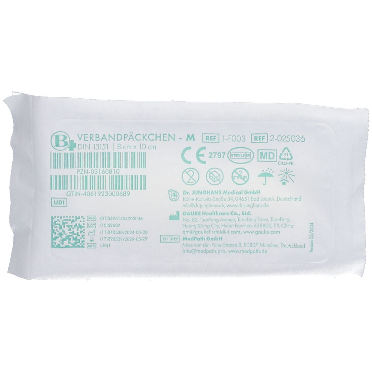 Brinkmann Pansement stérile taille M 8 x 10 cm (1 pièce)