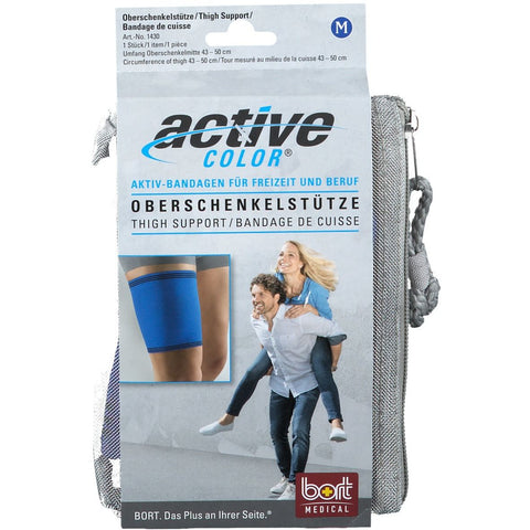 BORT ActiveColor® Oberschenkelbandage Größe M blau (1 Stück)
