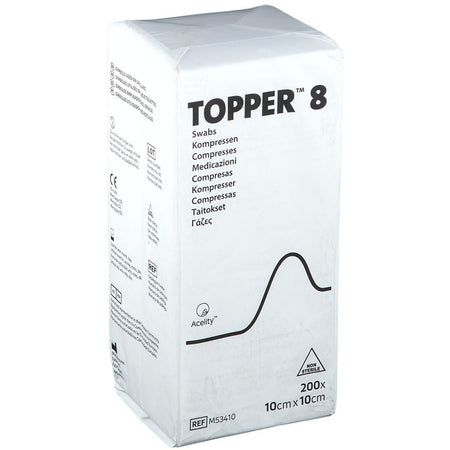 TOPPER® 8 compresses non stériles 10 x 10 cm (200 pièces)