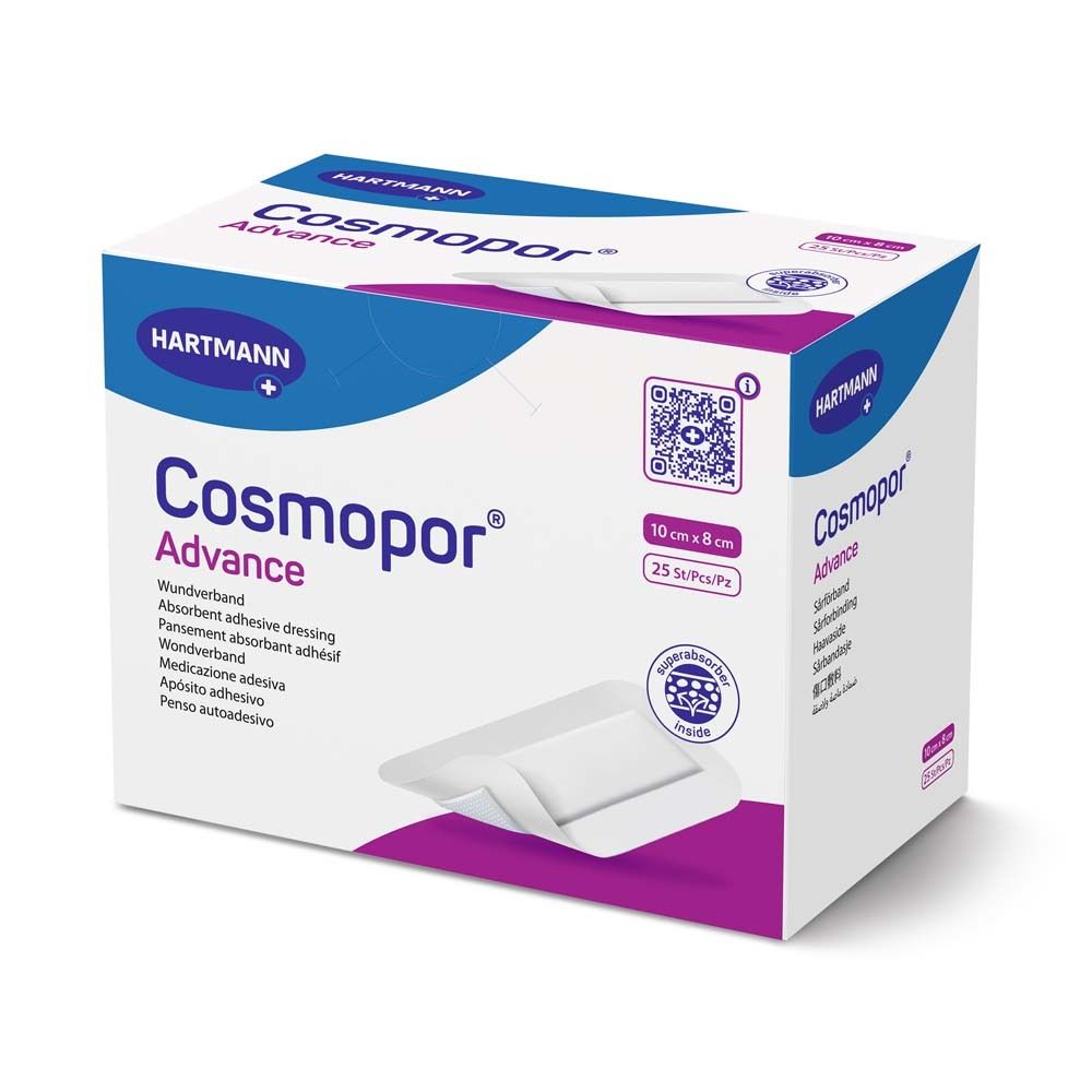 Cosmopor Advance pansement (10 x 8 cm, 25 pièces)