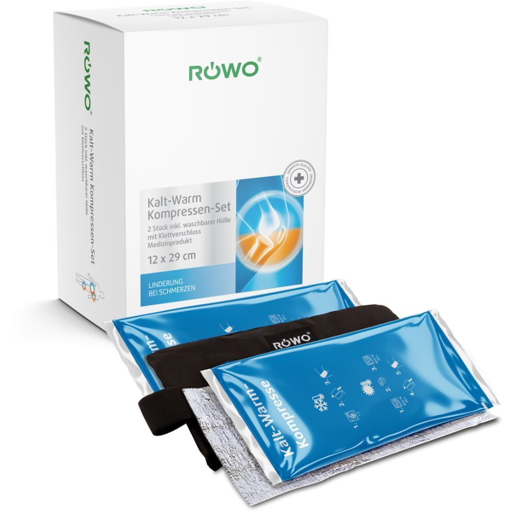 RÖWO® compresse chaud-froid avec bandage auto-agrippant 12 x 29 cm — 1 pièce